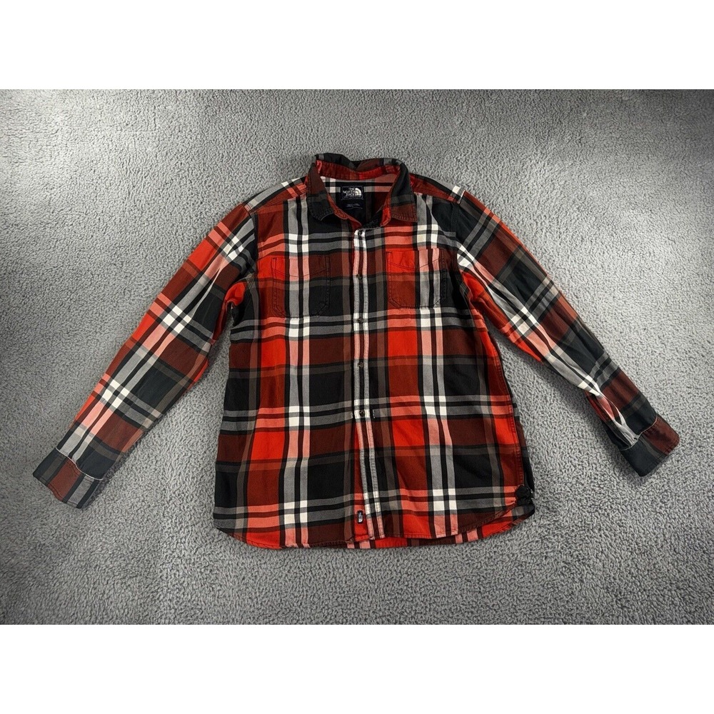 Vintage The North Face Button Up Shirt Men XL Plaid Outdoor Distressed